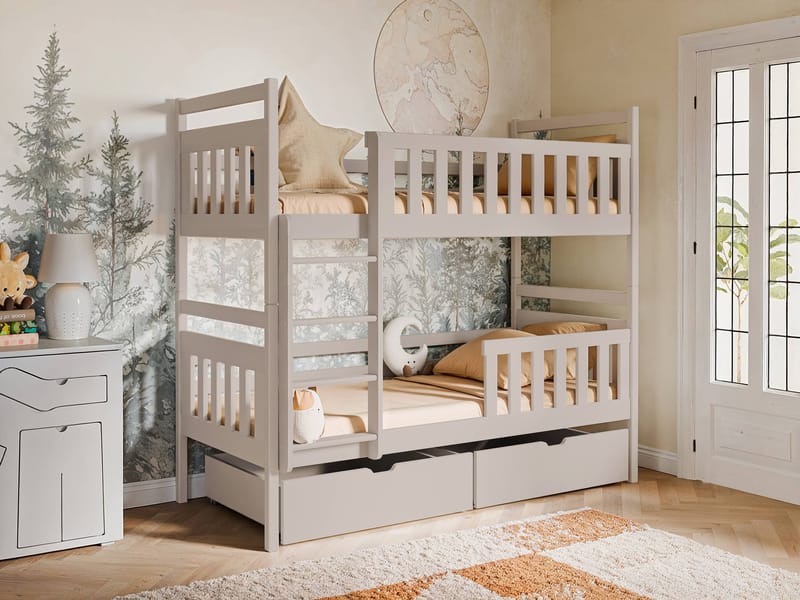 Bridgeorth Køyeseng to soveplasser 80x180 cm - Beige - Møbler - Barnemøbler - Barneseng & Juniorseng - Køyeseng