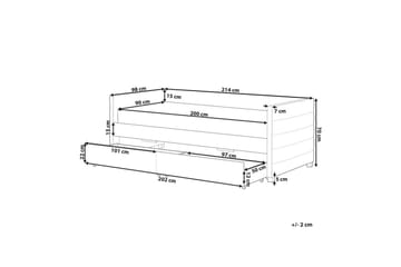 Daybed med oppbevaring Marray - Hvit - Møbler - Barnemøbler - Barneseng & Juniorseng - Barneseng med oppbevaring
