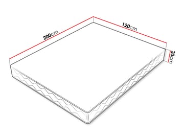 Edras Springmadrass 120x200 cm - Hvit - Møbler - Barnemøbler - Barneseng & Juniorseng - Rammemadrass barn & barnemadrass
