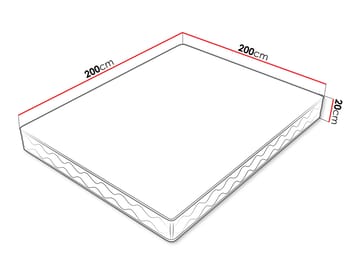 Edras Springmadrass 200x200 cm - Hvit - Møbler - Barnemøbler - Barneseng & Juniorseng - Rammemadrass barn & barnemadrass