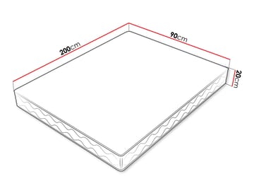 Edras Springmadrass 90x200 cm - Hvit - Møbler - Barnemøbler - Barneseng & Juniorseng - Rammemadrass barn & barnemadrass