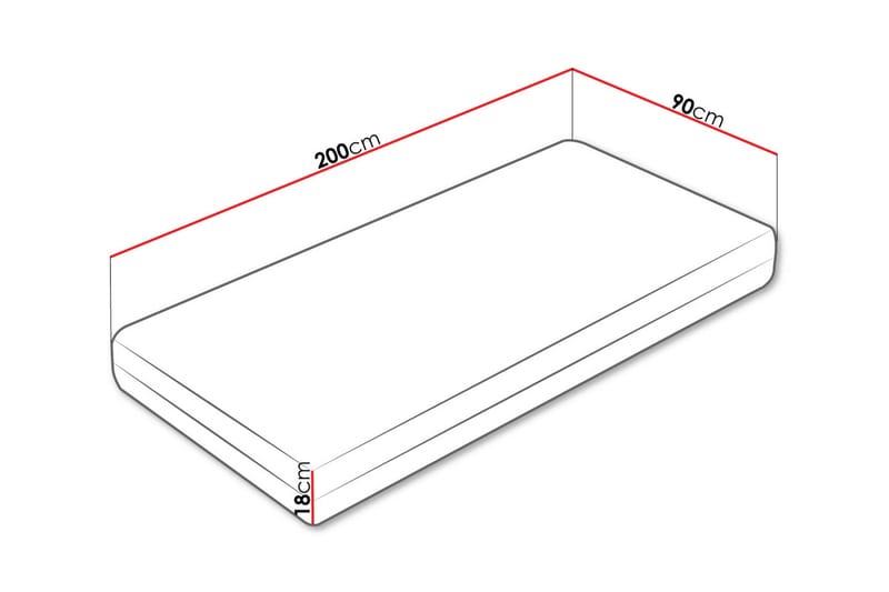 Efrain Fjærmadrass 90x200 cm - Hvit - Møbler - Barnemøbler - Barneseng & Juniorseng - Rammemadrass barn & barnemadrass