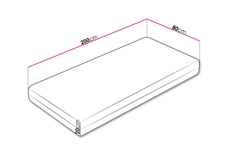Elsanor Fjærmadrass 80x200 cm - Hvit - Møbler - Senger - Madrasser - Springfjærmadrass & rammemadras