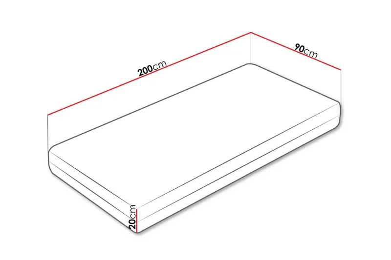Elsanor Fjærmadrass 90x200 cm - Hvit - Møbler - Senger - Madrasser - Springfjærmadrass & rammemadras