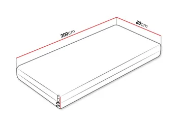 Gabri Skummadrass 80x200 cm - Hvit - Møbler - Barnemøbler - Barneseng & Juniorseng - Rammemadrass barn & barnemadrass