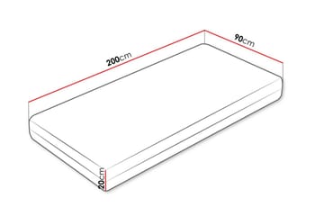 Galo Fjærmadrass 90x200 cm - Hvit - Møbler - Senger - Madrasser - Springfjærmadrass & rammemadras