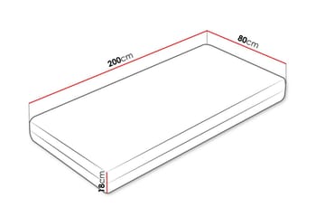 Guntorp Fjærmadrass 80x200 cm - Hvit - Møbler - Barnemøbler - Barneseng & Juniorseng - Rammemadrass barn & barnemadrass