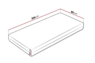 Guntorp Fjærmadrass 80x200 cm - Hvit - Møbler - Barnemøbler - Barneseng & Juniorseng - Rammemadrass barn & barnemadrass