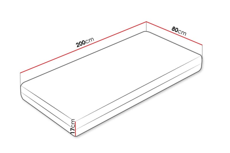 Guntorp Fjærmadrass 80x200 cm - Hvit - Møbler - Barnemøbler - Barneseng & Juniorseng - Rammemadrass barn & barnemadrass