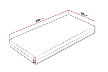 Guntorp Fjærmadrass 90x200 cm - Hvit - Møbler - Barnemøbler - Barneseng & Juniorseng - Rammemadrass barn & barnemadrass