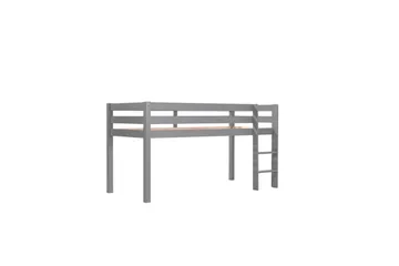 Høyseng med gardin Pino Grå, Bella - Grå, Bella - Møbler - Barnemøbler - Barneseng & Juniorseng - Loftseng