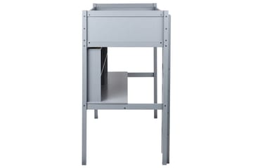 Høyseng med skrivebord Foucamont - Grå - Møbler - Barnemøbler - Barneseng & Juniorseng - Loftseng