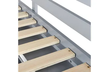 Høyseng med skrivebord Foucamont - Grå - Møbler - Barnemøbler - Barneseng & Juniorseng - Loftseng