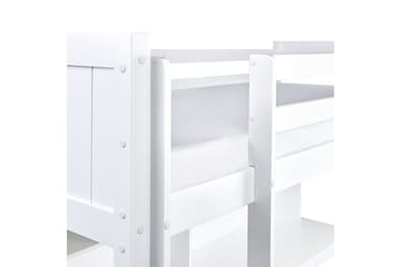 Høyseng med skrivebord Foucamont - Hvit - Møbler - Barnemøbler - Barneseng & Juniorseng - Loftseng