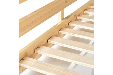 Høyseng med skrivebord Foucamont - Lyst tre, hvit - Møbler - Barnemøbler - Barneseng & Juniorseng - Loftseng