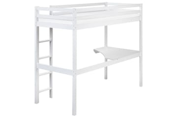 Høyseng med skrivebord Loury - Hvit - Møbler - Barnemøbler - Barneseng & Juniorseng - Loftseng