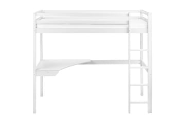 Høyseng med skrivebord Loury - Hvit - Møbler - Barnemøbler - Barneseng & Juniorseng - Loftseng