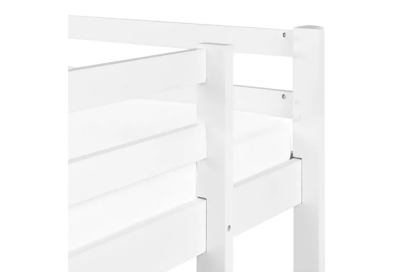 Høyseng med skrivebord Loury - Hvit - Møbler - Barnemøbler - Barneseng & Juniorseng - Loftseng