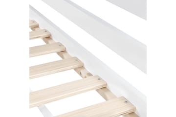 Høyseng med skrivebord Loury - Hvit - Møbler - Barnemøbler - Barneseng & Juniorseng - Loftseng