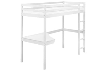 Høyseng med skrivebord Loury - Hvit - Møbler - Barnemøbler - Barneseng & Juniorseng - Loftseng