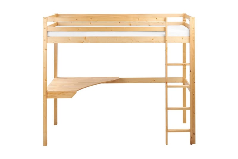 Høyseng med skrivebord Loury - Lyst tre - Møbler - Barnemøbler - Barneseng & Juniorseng - Loftseng