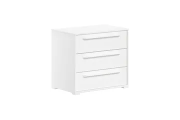 Høyseng og 2 kommoder med 3 skuffer Sam Hvit - Hvit - Møbler - Barnemøbler - Barneseng & Juniorseng - Loftseng