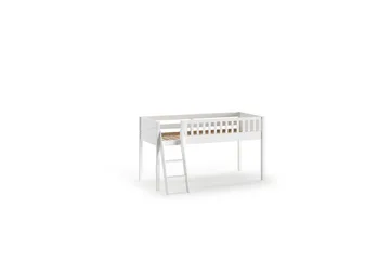 Halvhøy seng med stige og matchende tekstilsett (lekgardin, tunnel og oppbevaringslommer) Scott Astro - Astro - Møbler - Barnemøbler - Barneseng & Juniorseng - Loftseng