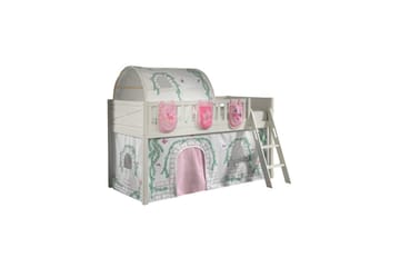 Halvhøy seng med stige og matchende tekstilsett (lekgardin, tunnel og oppbevaringslommer) Scott Birdy - Birdy - Møbler - Barnemøbler - Barneseng & Juniorseng - Loftseng