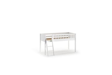 Halvhøy seng med stige og matchende tekstilsett (lekgardin) Scott Dino - Dino - Møbler - Barnemøbler - Barneseng & Juniorseng - Loftseng