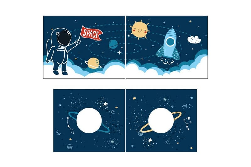 Halvhøy seng med stige og matchende tekstilsett (lekgardin) Scott Romferge, Rakettferge - Romferge, Rakettferge - Møbler - Barnemøbler - Barneseng & Juniorseng - Loftseng