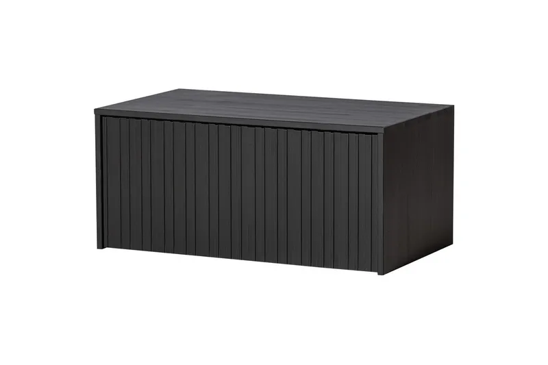 Køye-benk New Gravure, Svart, Furu