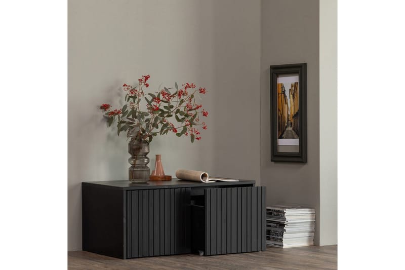 Køye-benk New Gravure - Svart, Furu - Møbler - Gangmøbler - Gangbenk