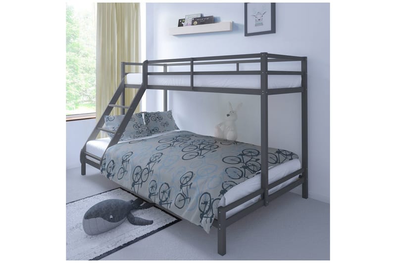 Køyeseng Alpi 280x142x143 cm, Grå - 280x142x143 cm, Grå - Møbler - Barnemøbler - Barneseng & Juniorseng - Køyeseng