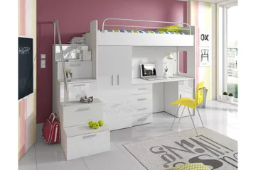 Barneseng Tere med Oppbevaring og Skrivebord  245 cm - Blå - Møbler - Barnemøbler - Barneseng & Juniorseng - Køyeseng