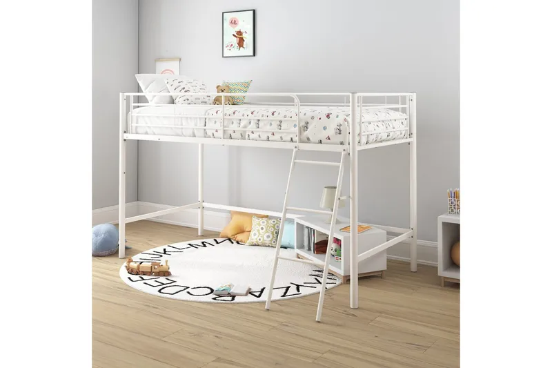 Køyeseng Jodie Hvit - Hvit - Møbler - Barnemøbler - Barneseng & Juniorseng - Loftseng