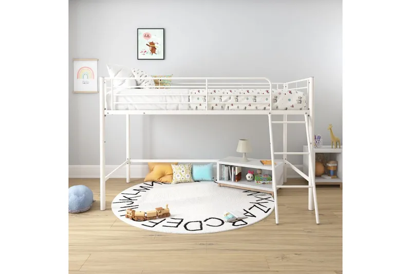 Køyeseng Jodie Hvit - Hvit - Møbler - Barnemøbler - Barneseng & Juniorseng - Loftseng