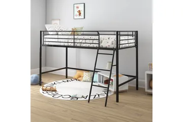 Køyeseng Jodie Svart - Svart - Møbler - Barnemøbler - Barneseng & Juniorseng - Loftseng