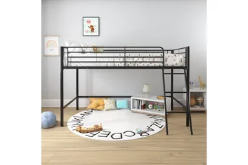 Køyeseng Jodie Svart - Svart - Møbler - Barnemøbler - Barneseng & Juniorseng - Loftseng