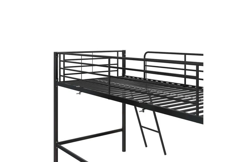 Køyeseng Jodie Svart - Svart - Møbler - Barnemøbler - Barneseng & Juniorseng - Loftseng