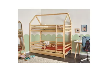 Køyeseng med skuffer Girgols - Brun - Møbler - Barnemøbler - Barneseng & Juniorseng - Loftseng