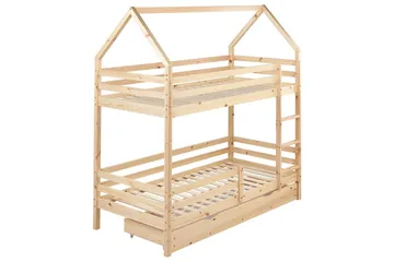 Køyeseng med skuffer Girgols - Brun - Møbler - Barnemøbler - Barneseng & Juniorseng - Loftseng