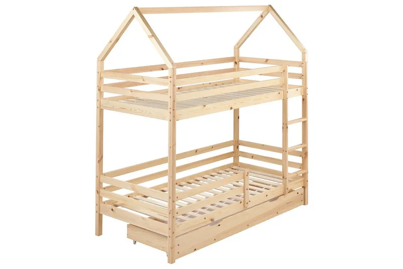 Køyeseng med skuffer Girgols - Brun - Møbler - Barnemøbler - Barneseng & Juniorseng - Loftseng