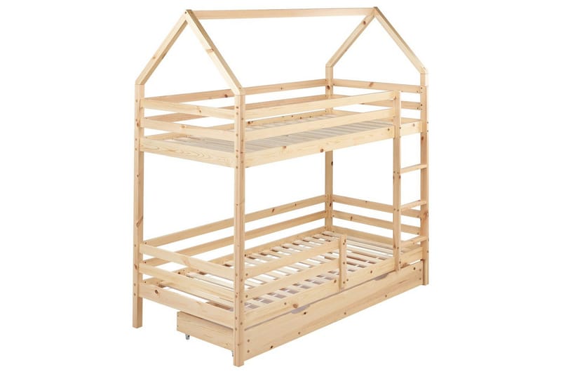 Køyeseng med skuffer Girgols - Brun - Møbler - Barnemøbler - Barneseng & Juniorseng - Loftseng