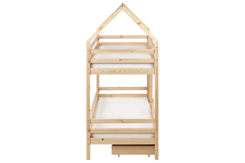 Køyeseng med skuffer Girgols - Brun - Møbler - Barnemøbler - Barneseng & Juniorseng - Loftseng