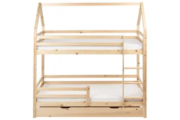 Køyeseng med skuffer Girgols - Brun - Møbler - Barnemøbler - Barneseng & Juniorseng - Loftseng