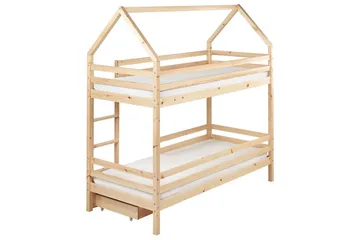 Køyeseng med skuffer Girgols - Brun - Møbler - Barnemøbler - Barneseng & Juniorseng - Loftseng