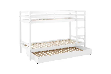 Køyeseng med to liggeplasser Loft24 Køyeseng Alpi 208x103x143 cm, hvit Vit - Møbler - Barnemøbler - Barneseng & Juniorseng - Køyeseng