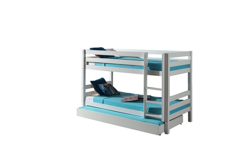 Køyeseng med Underseng Pino Hvit, 140 cm, Hvit, 140 cm