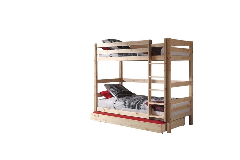 Køyeseng med Underseng Pino Naturlig, 180 cm - Naturlig, 180 cm - Møbler - Barnemøbler - Barneseng & Juniorseng - Loftseng