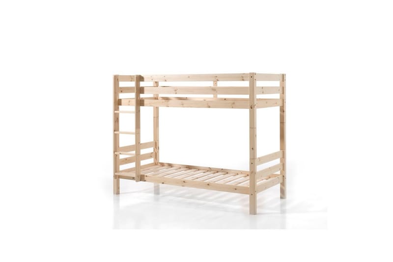 Køyeseng med Underseng Pino Naturlig, 160 cm - Naturlig, 160 cm - Møbler - Barnemøbler - Barneseng & Juniorseng - Loftseng